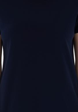 Kadın Lacivert Bisiklet Yaka Basic Tişört - 50305879012