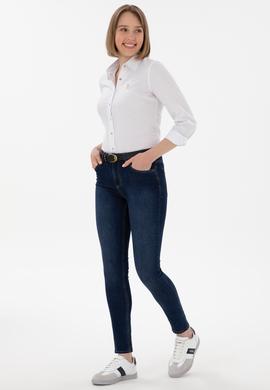 Kadın Beyaz Uzun Kollu Basic Gömlek - 50298112006