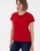 Kadın Kırmızı Bisiklet Yaka Basic Tişört