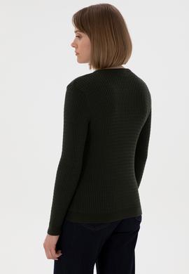 Kadın Yeşil Bisiklet Yaka Basic Kazak - 50312922042