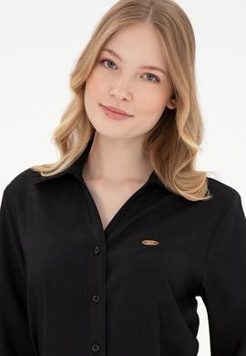 Kadın Siyah Mini Boy Dokuma Elbise - 50297327019