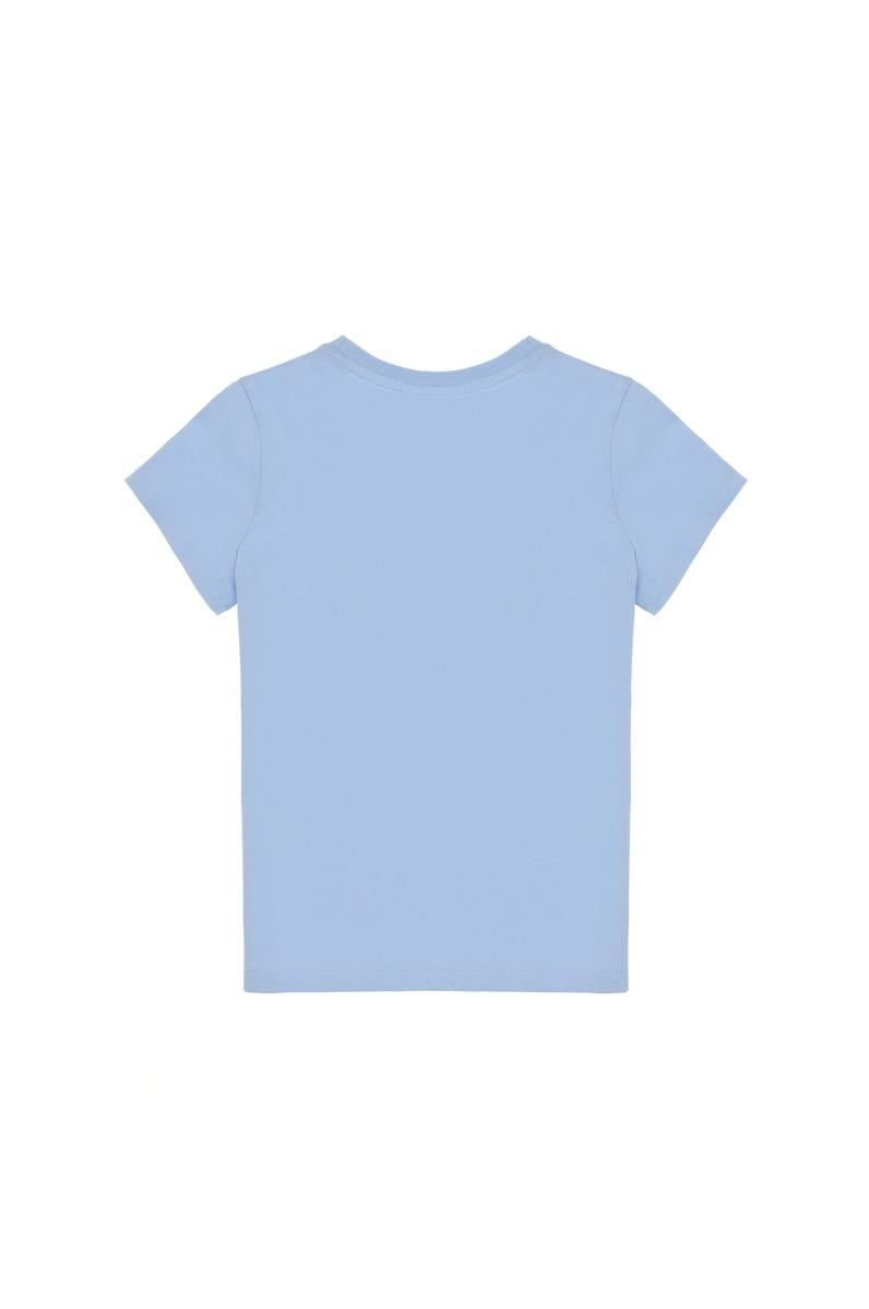 Erkek Çocuk Açık Mavi Basic Bisiklet Yaka Tişört