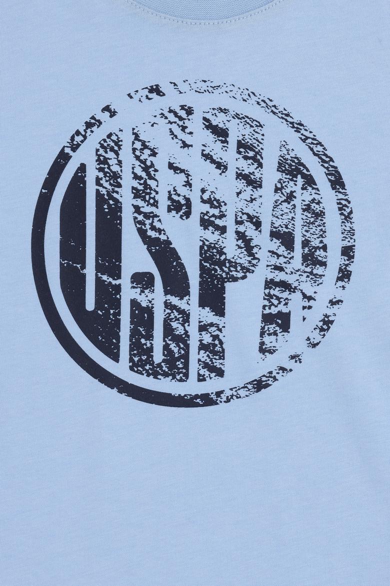 Erkek Çocuk Açık Mavi Basic Bisiklet Yaka Tişört - 50306514034