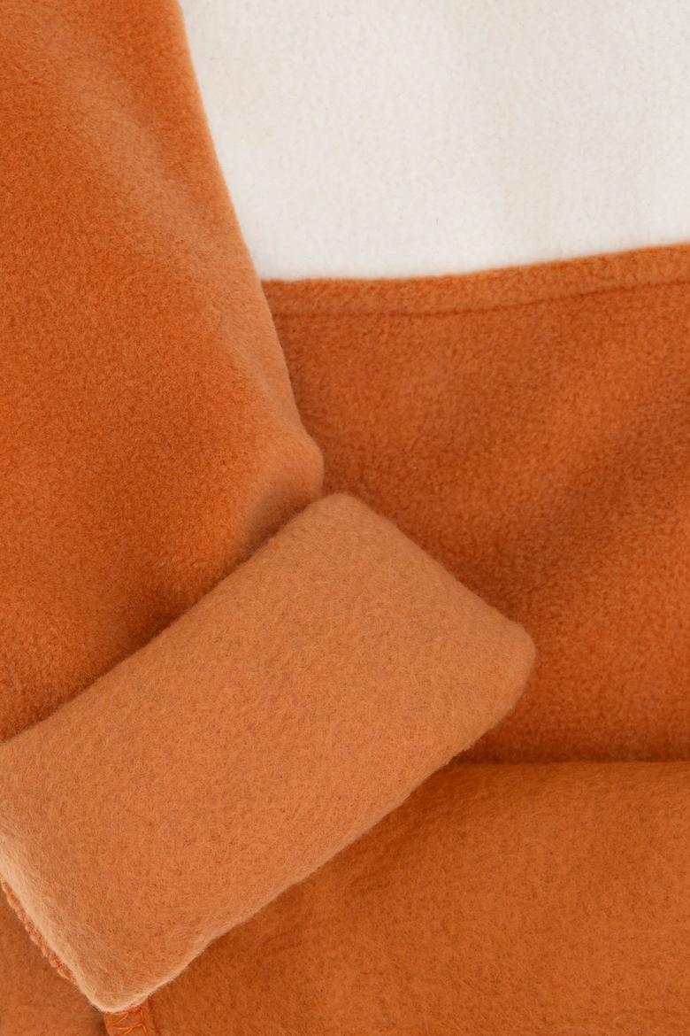 Erkek Çocuk Yarım Fermuarlı Tarçın Polar Sweatshirt - 50290774022