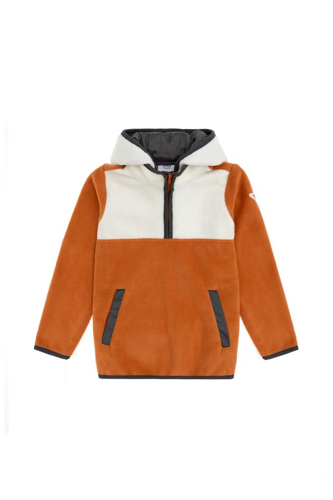 Erkek Çocuk Yarım Fermuarlı Tarçın Polar Sweatshirt