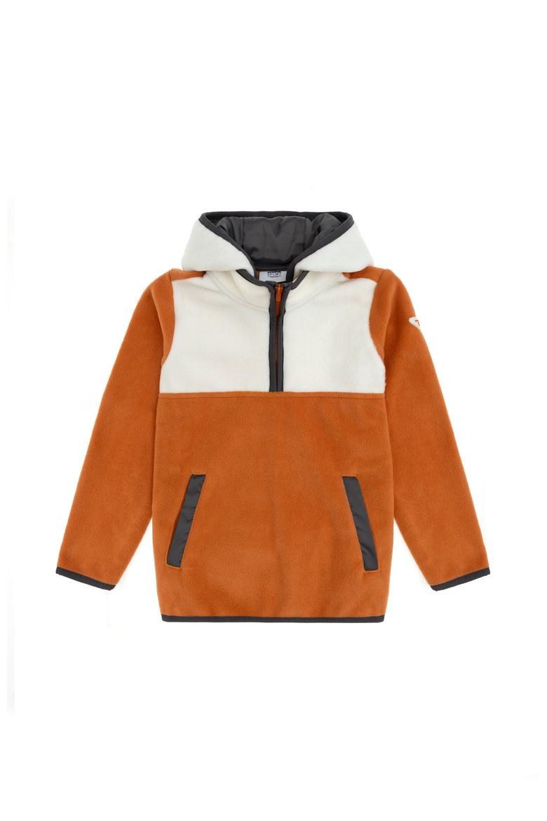 Erkek Çocuk Yarım Fermuarlı Tarçın Polar Sweatshirt