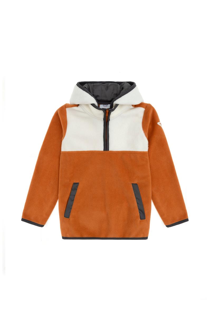 Erkek Çocuk Yarım Fermuarlı Tarçın Polar Sweatshirt