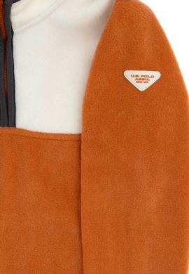 Erkek Çocuk Yarım Fermuarlı Tarçın Polar Sweatshirt - 50290774022