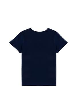 Erkek Çocuk Lacivert Basic Bisiklet Yaka Tişört - 50306483031