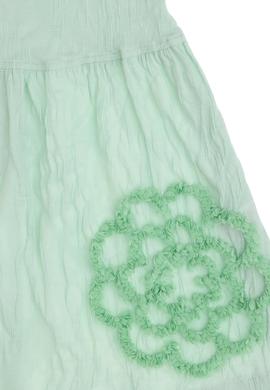 Kız Çocuk Su Yeşili Dokuma Elbise - 50299341023