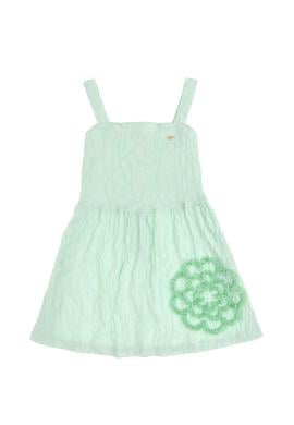 Kız Çocuk Su Yeşili Dokuma Elbise - 50299341023