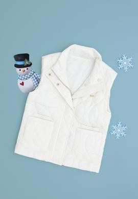 Kız Çocuk Krem Yelek - 50299190006