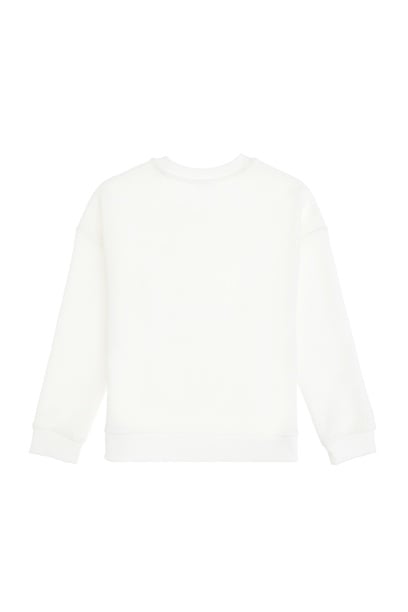 Erkek Çocuk Krem Bisiklet Yaka Sweatshirt