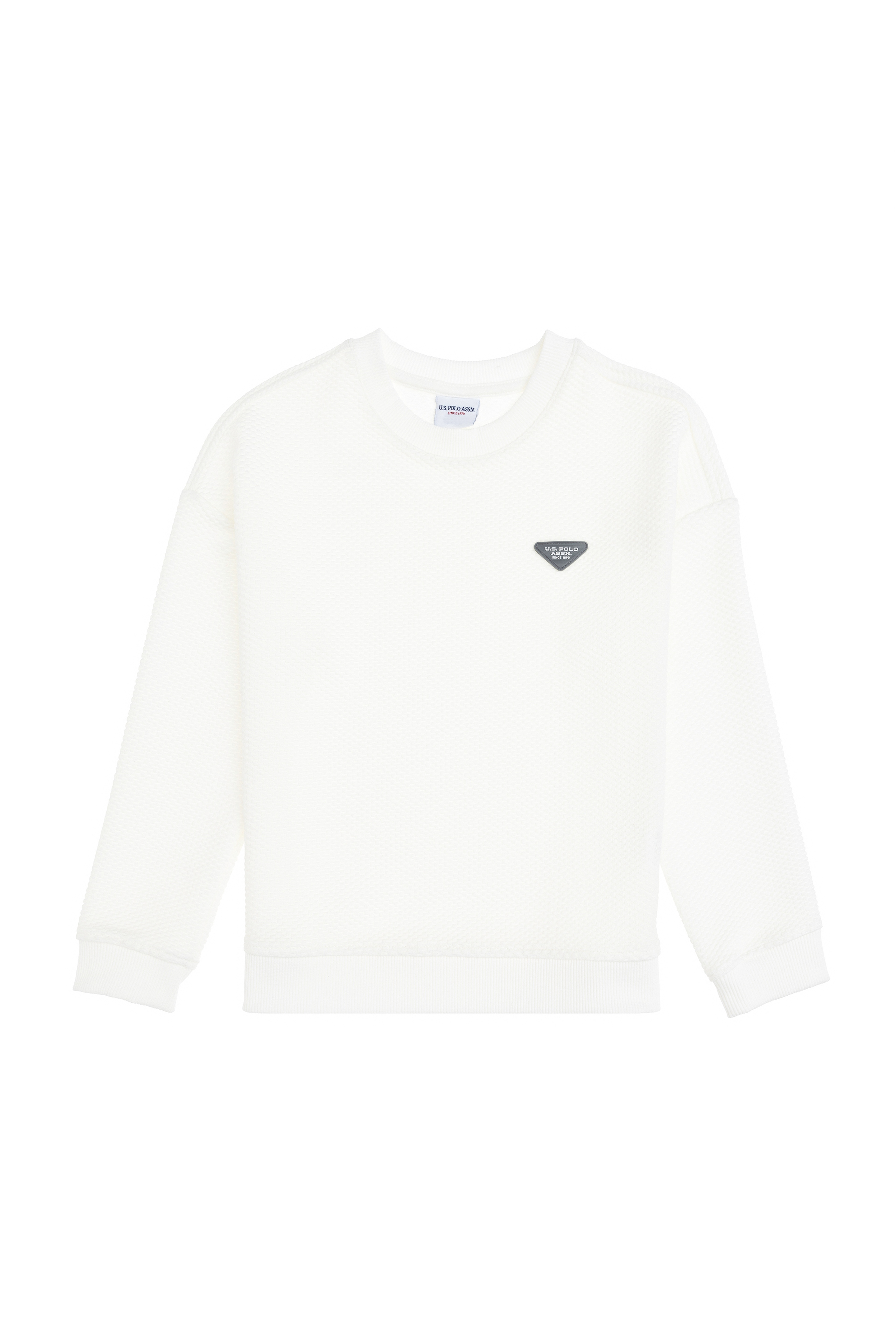 Erkek Çocuk Krem Bisiklet Yaka Sweatshirt - Image 2
