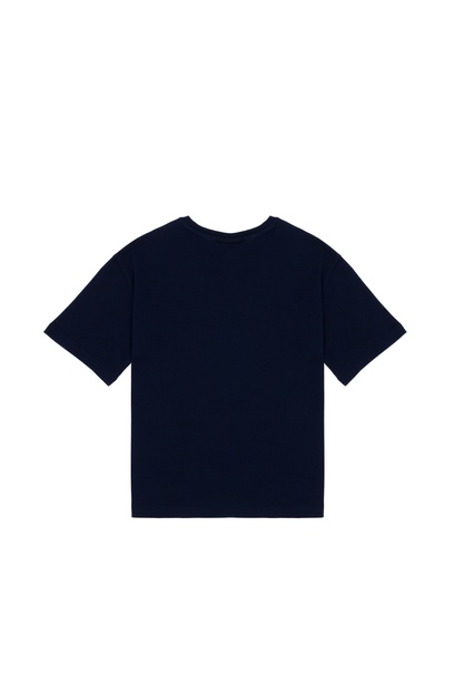 Erkek Çocuk Lacivert Comfort Basic Bisiklet Yaka Tişört