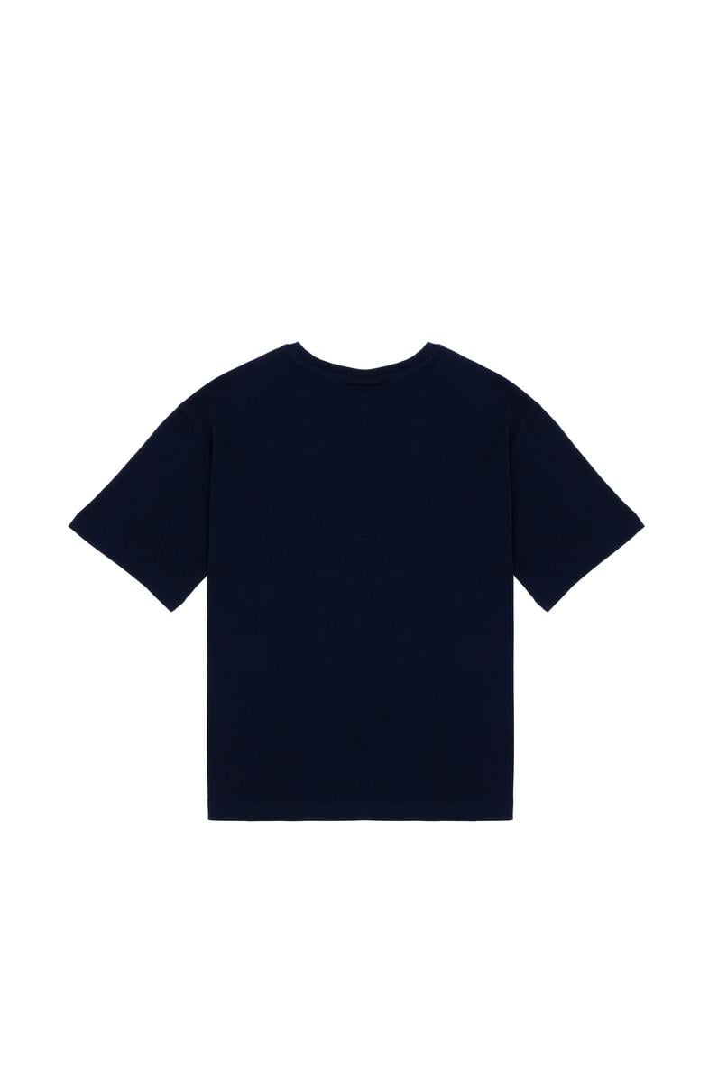 Erkek Çocuk Lacivert Comfort Basic Bisiklet Yaka Tişört