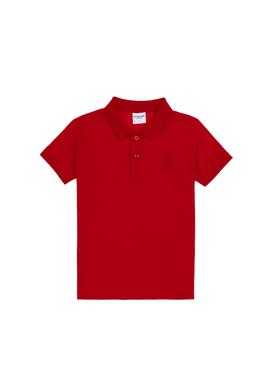 Erkek Çocuk Kırmızı Basic Polo Yaka Tişört - 50298049071