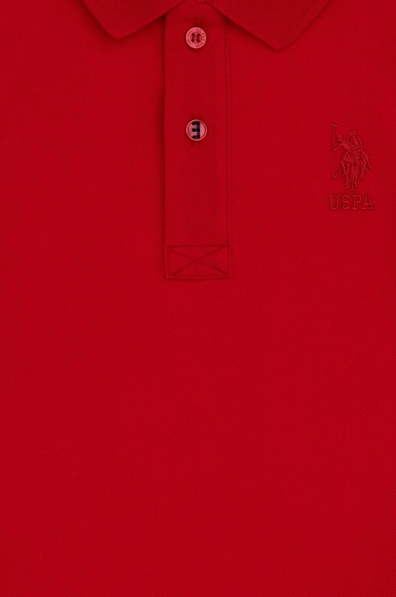 Erkek Çocuk Kırmızı Basic Polo Yaka Tişört