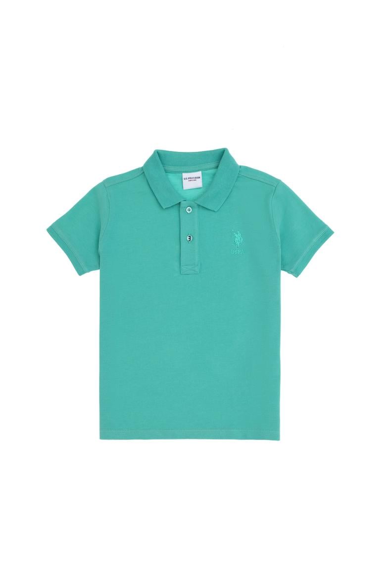 Erkek Çocuk Mint Basic Polo Yaka Tişört