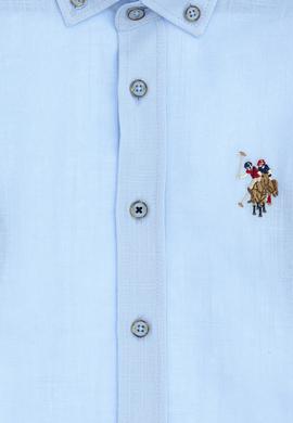 Erkek Çocuk Açık Mavi Uzun Kollu Basic Gömlek - 50298012033