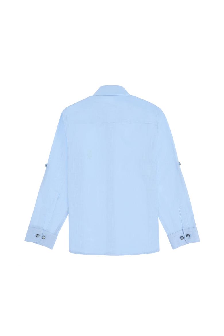 Erkek Çocuk Açık Mavi Uzun Kollu Basic Gömlek - 50298012033