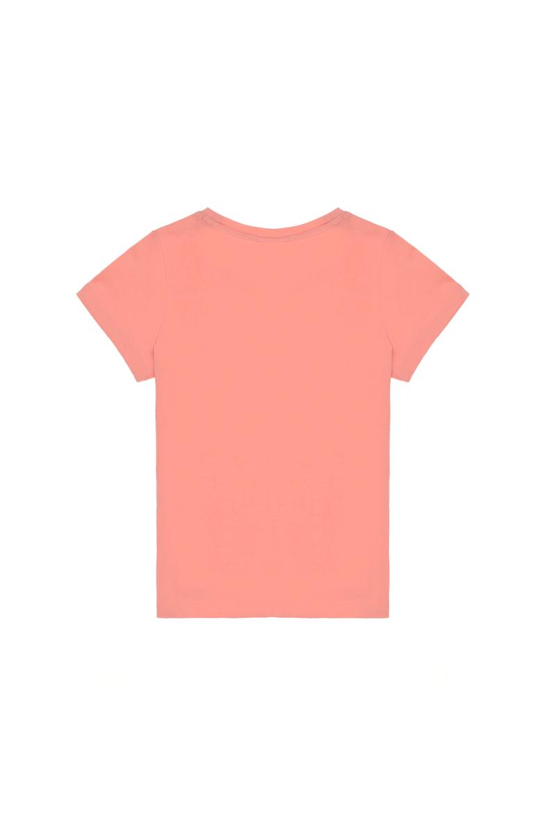 Kız Çocuk Pembe Basic Tişört - 50298193203