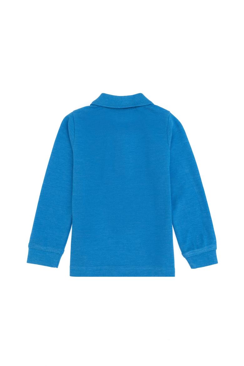 Erkek Bebek Mavi Melanj Basic Sweatshirt - 50261334118