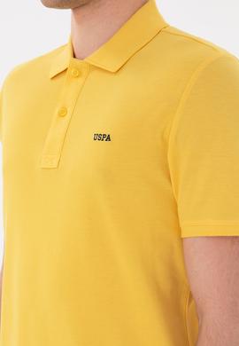 Erkek Regular Fit Polo Yaka Sarı Basic Tişört - 50284641269