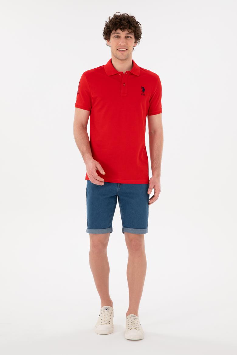 Erkek Kırmızı Basic Tişört - 50284633031