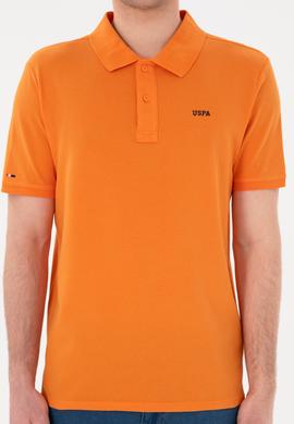 Erkek Regular Fit Polo Yaka Turuncu Basic Tişört - 50284641153