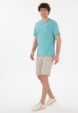 Erkek Regular Fit Bisiklet Yaka Mint Basic Tişört - 50284640089