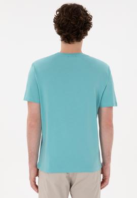 Erkek Regular Fit Bisiklet Yaka Mint Basic Tişört - 50284640089