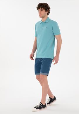 Erkek Regular Fit Polo Yaka Mint Basic Tişört - 50284641069