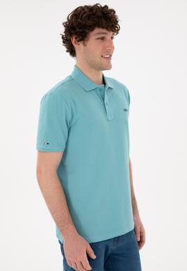 Erkek Regular Fit Polo Yaka Mint Basic Tişört - 50284641069
