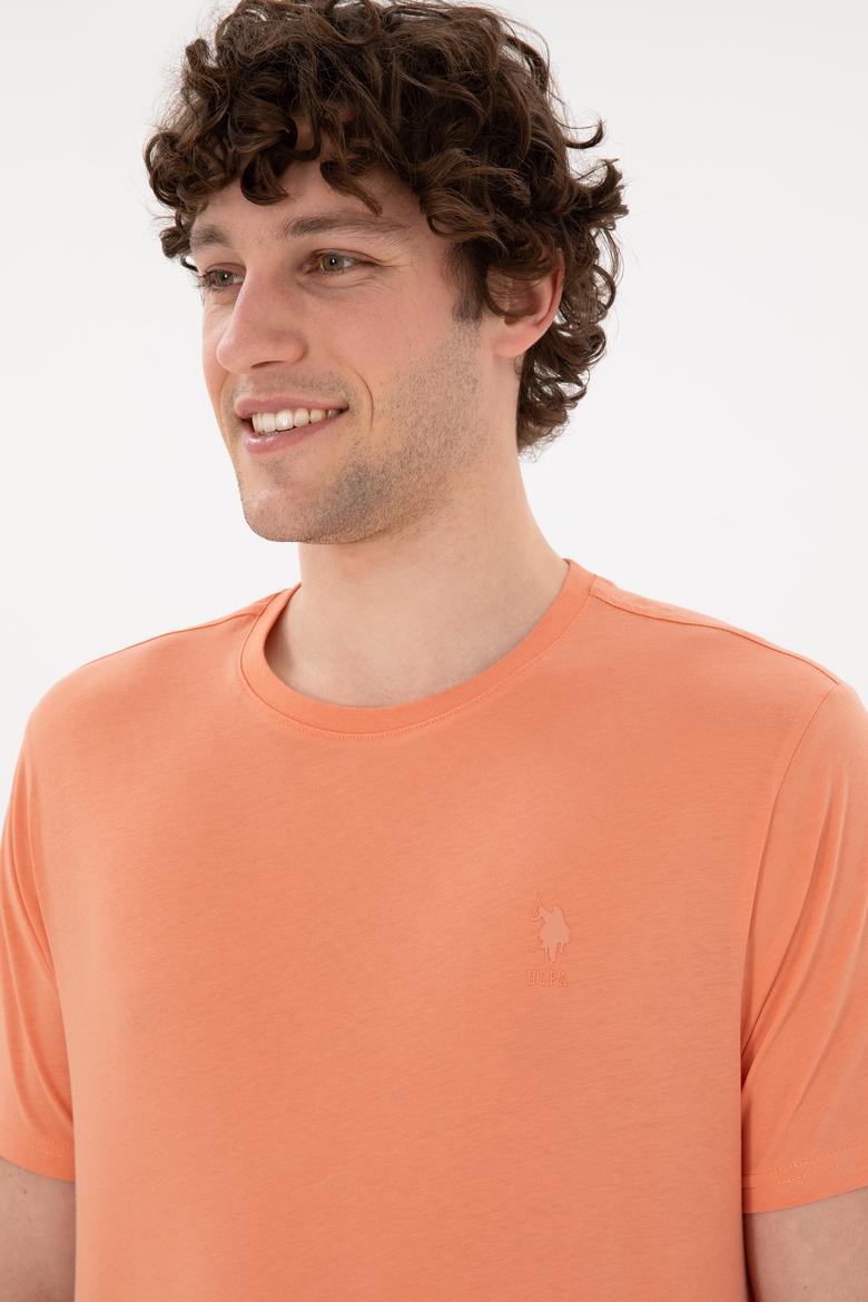 Erkek Regular Fit Bisiklet Yaka Somon Basic Tişört - 50294224097