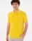 Erkek Slim Fit Polo Yaka Sarı Basic Tişört