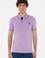 Erkek Lila Basic Tişört