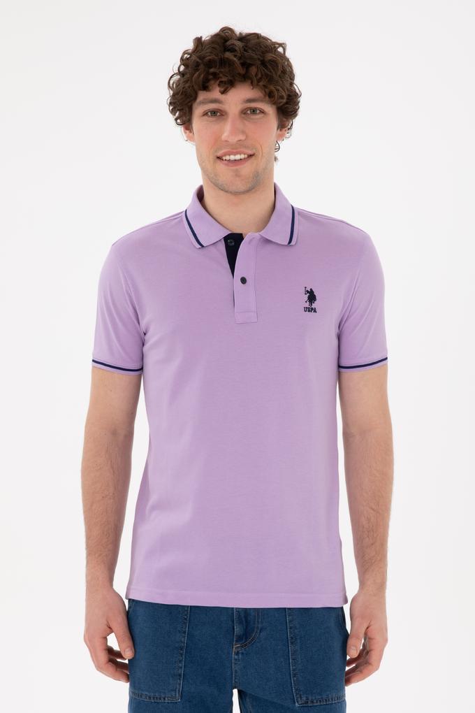 Erkek Lila Basic Tişört