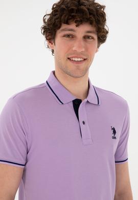 Erkek Lila Basic Tişört - 50284631054