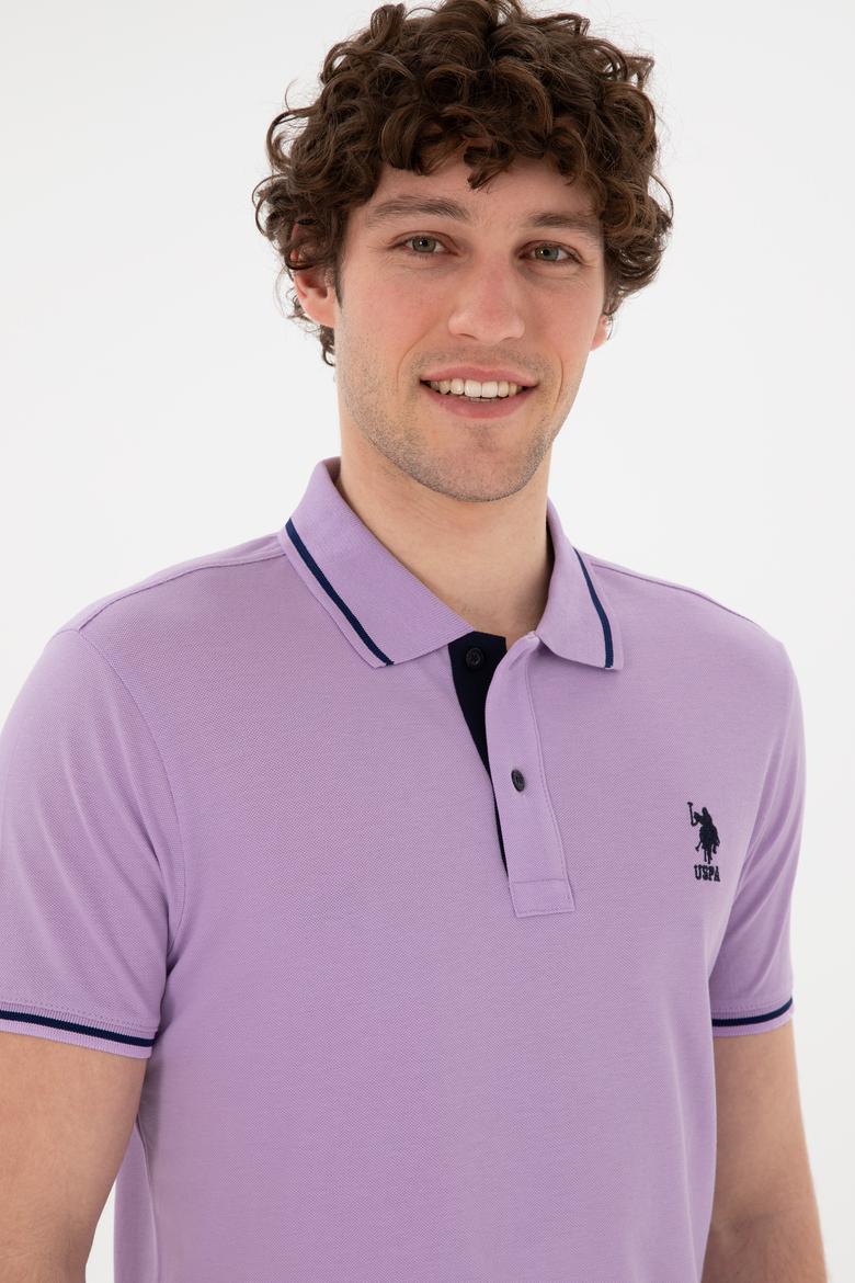 Erkek Lila Basic Tişört - 50284631054