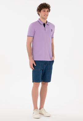 Erkek Lila Basic Tişört - 50284631054