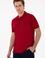 Erkek Regular Fit Polo Yaka Bordo Basic Tişört