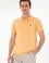 Erkek Slim Fit Polo Yaka Turuncu Basic Tişört