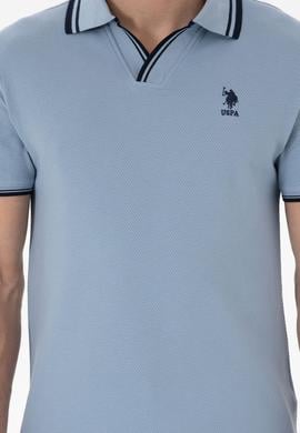 Erkek Slim Fit Polo Yaka Mavi Tişört - 50298081051