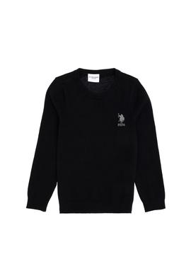 Erkek Çocuk Siyah Basic Kazak - 50288893027