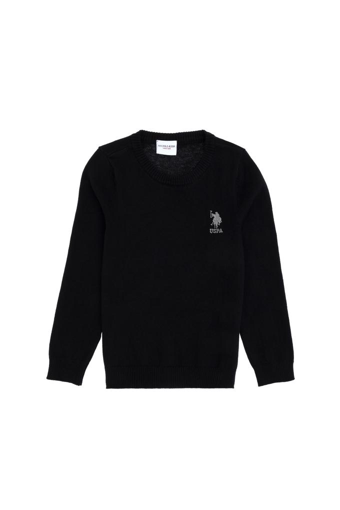 Erkek Çocuk Siyah Basic Kazak