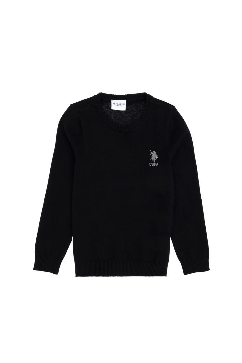 Erkek Çocuk Siyah Basic Kazak