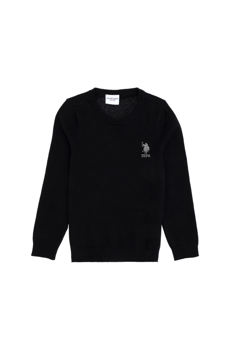 Erkek Çocuk Siyah Basic Kazak