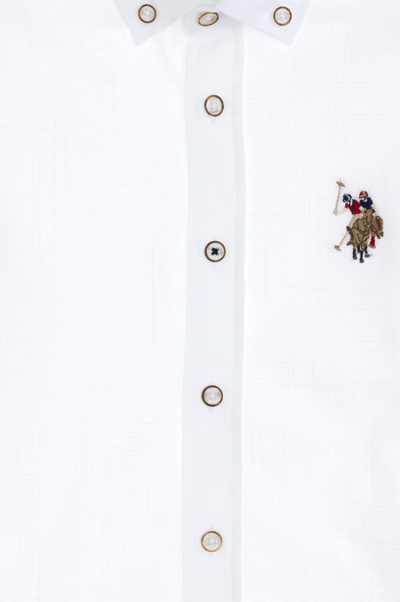 Erkek Çocuk Beyaz Uzun Kollu Basic Gömlek