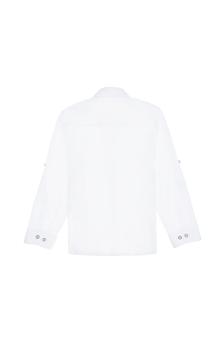 Erkek Çocuk Beyaz Uzun Kollu Basic Gömlek - 50298012003
